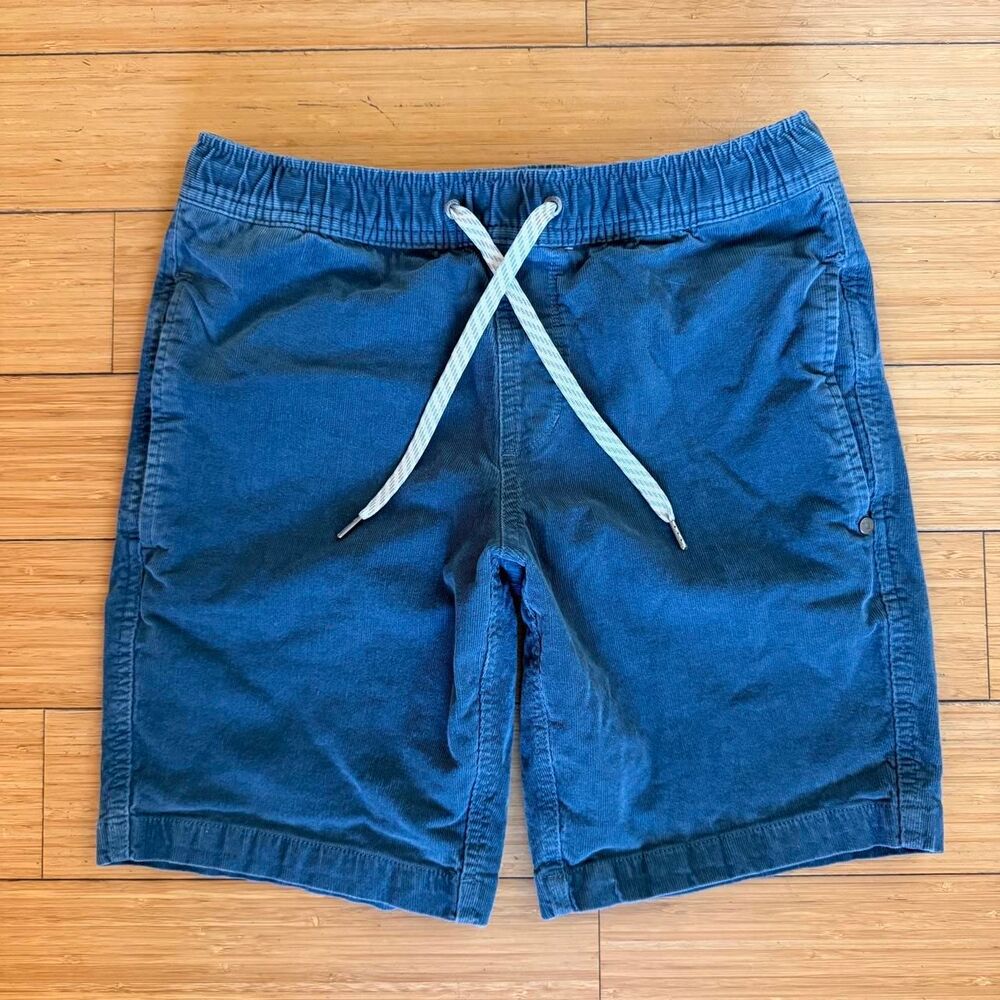 Vuori Men's Blue Optimist Stretch Corduroy Shorts Size Small